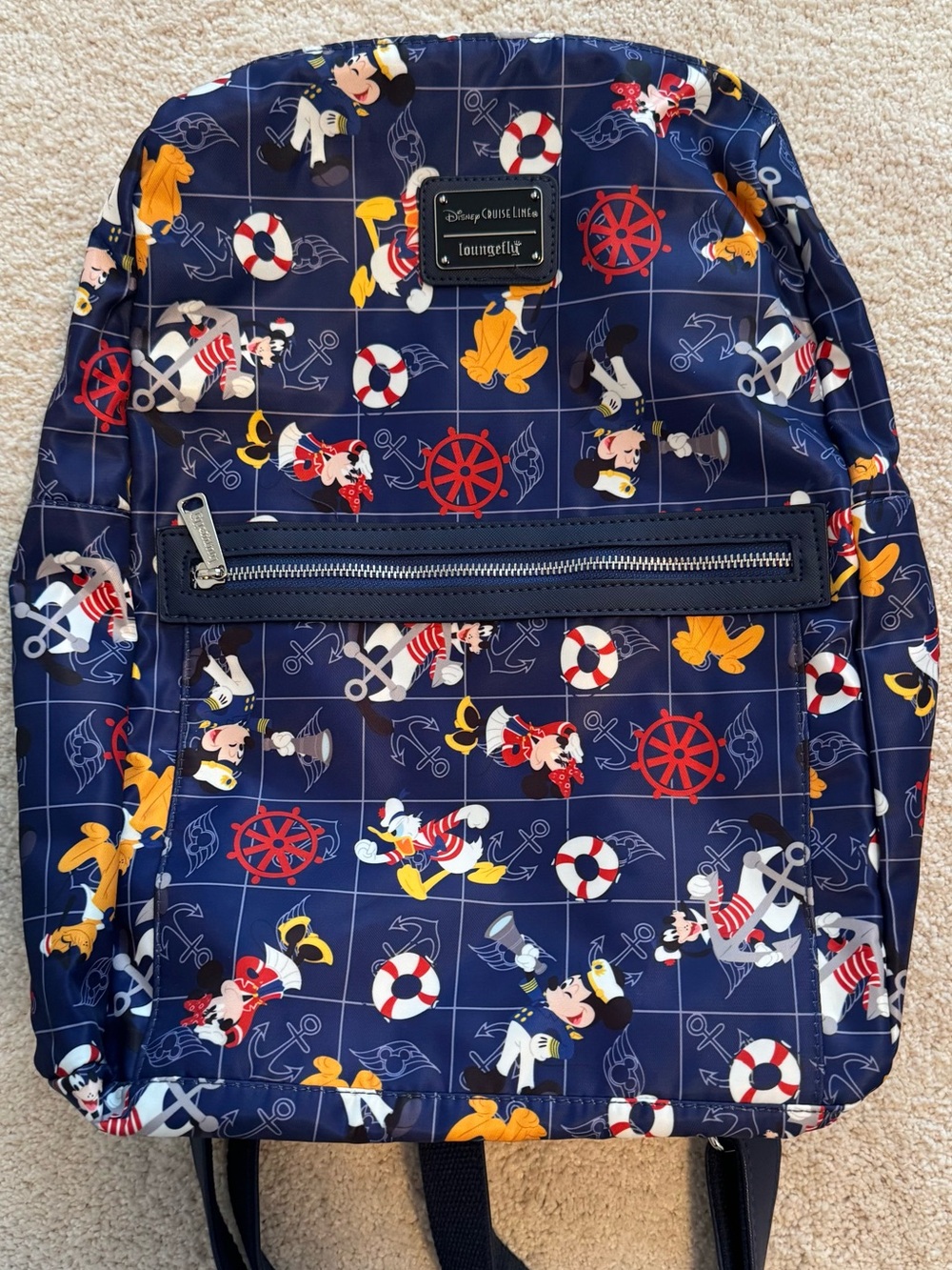 Disney Navy Blue Sailor Mickey & Friends Backpack